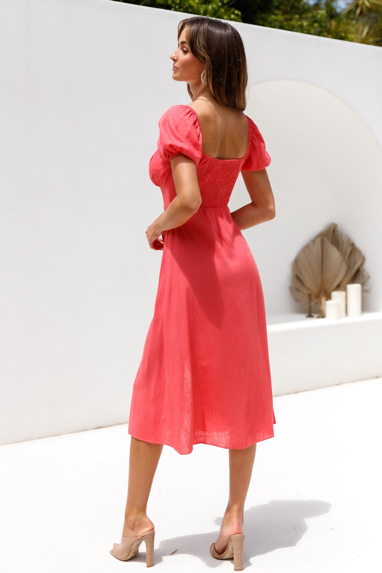 Not Your Missus Midi Dress Coral