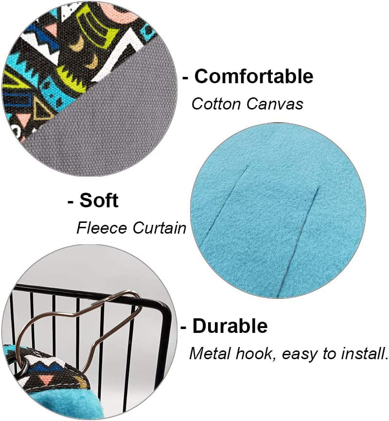 Guinea Pig Hideout Hideaway Corner Fleece Toys Cage Accessories， Geo/Gray