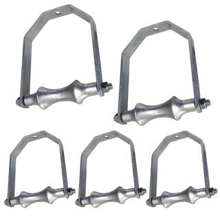 The Plumber's Choice 5 in. Galvanized Steel Hot Dipped Clevis Roller Hanger (5-Pack) IE05-ISZB-5