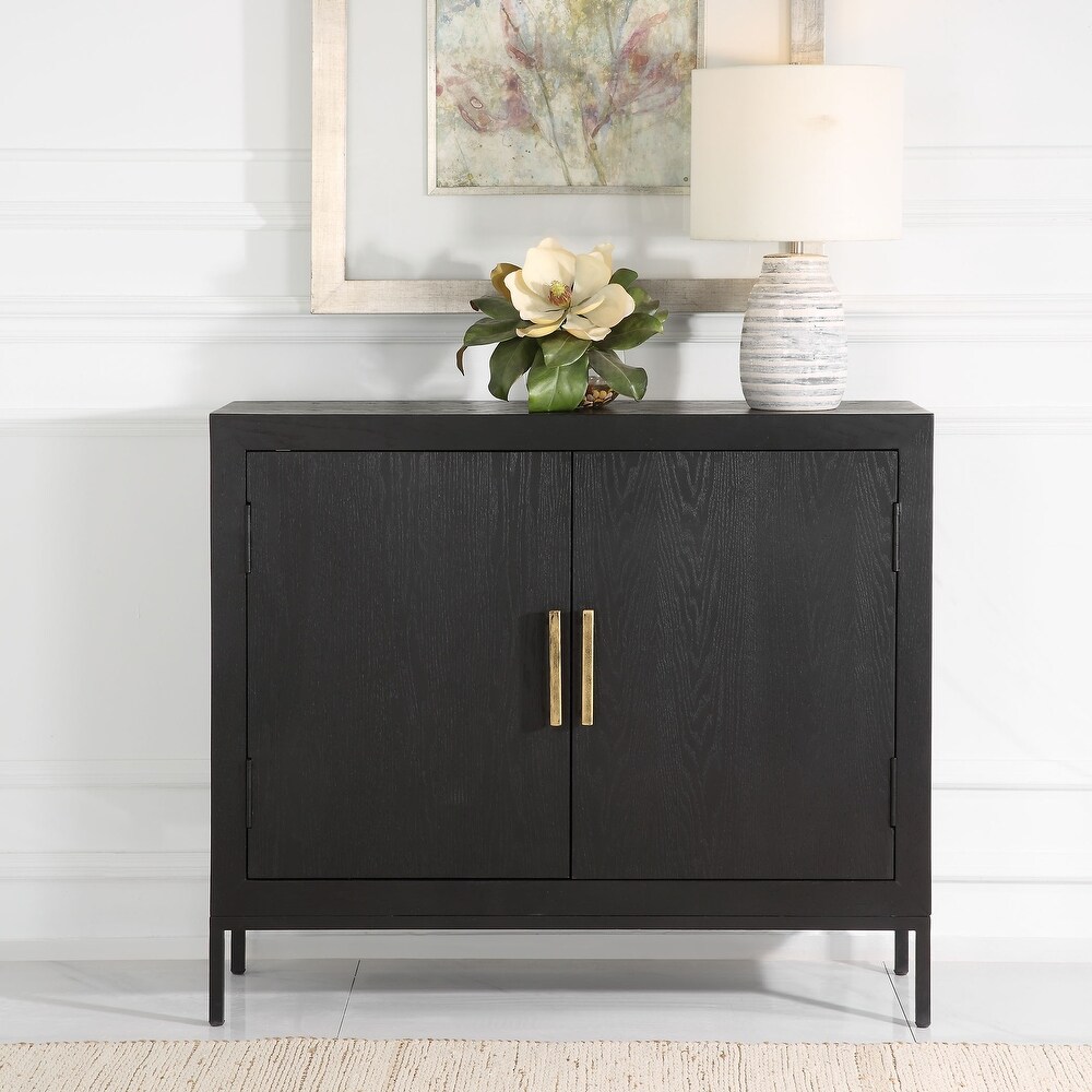 Uttermost Front Range Dark Oak 2 Door Cabinet   40.25 W X 32.5 H X 11.625 D (in)