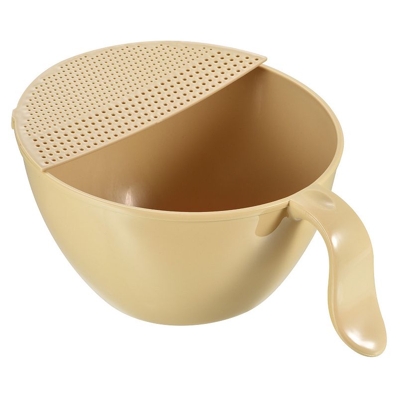 Rice Washing Bowl Drain Basket Fruit Strainer Colander With Handle