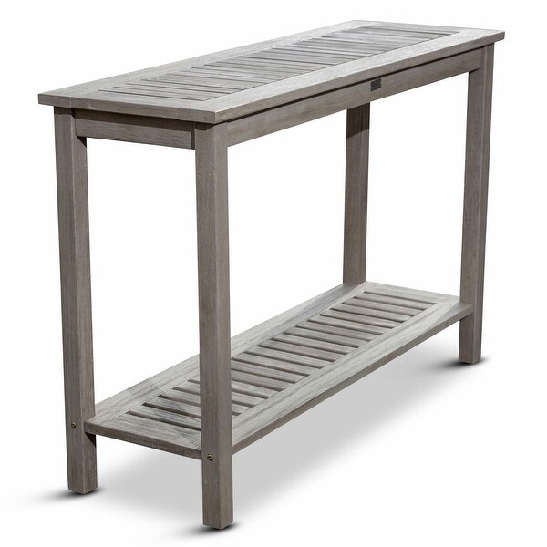 Eucalyptus Console Table; Driftwood Gray. Entryway Table with Storage Shelf for Entryway， Front Hall， Hallway， Living Room - 48