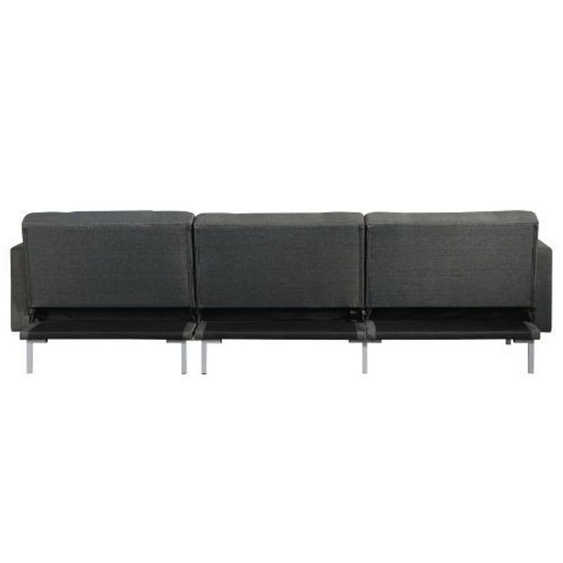 F.c Design Reversible Adjustable Sectional Sofa With 2 Pillows