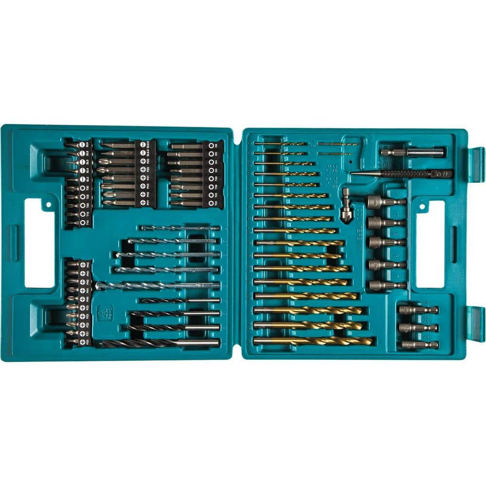 Makita Metal, Wood, Masonry, Straight Shank Metric Drill and Screw Bit Set (75-Piece) B-49373