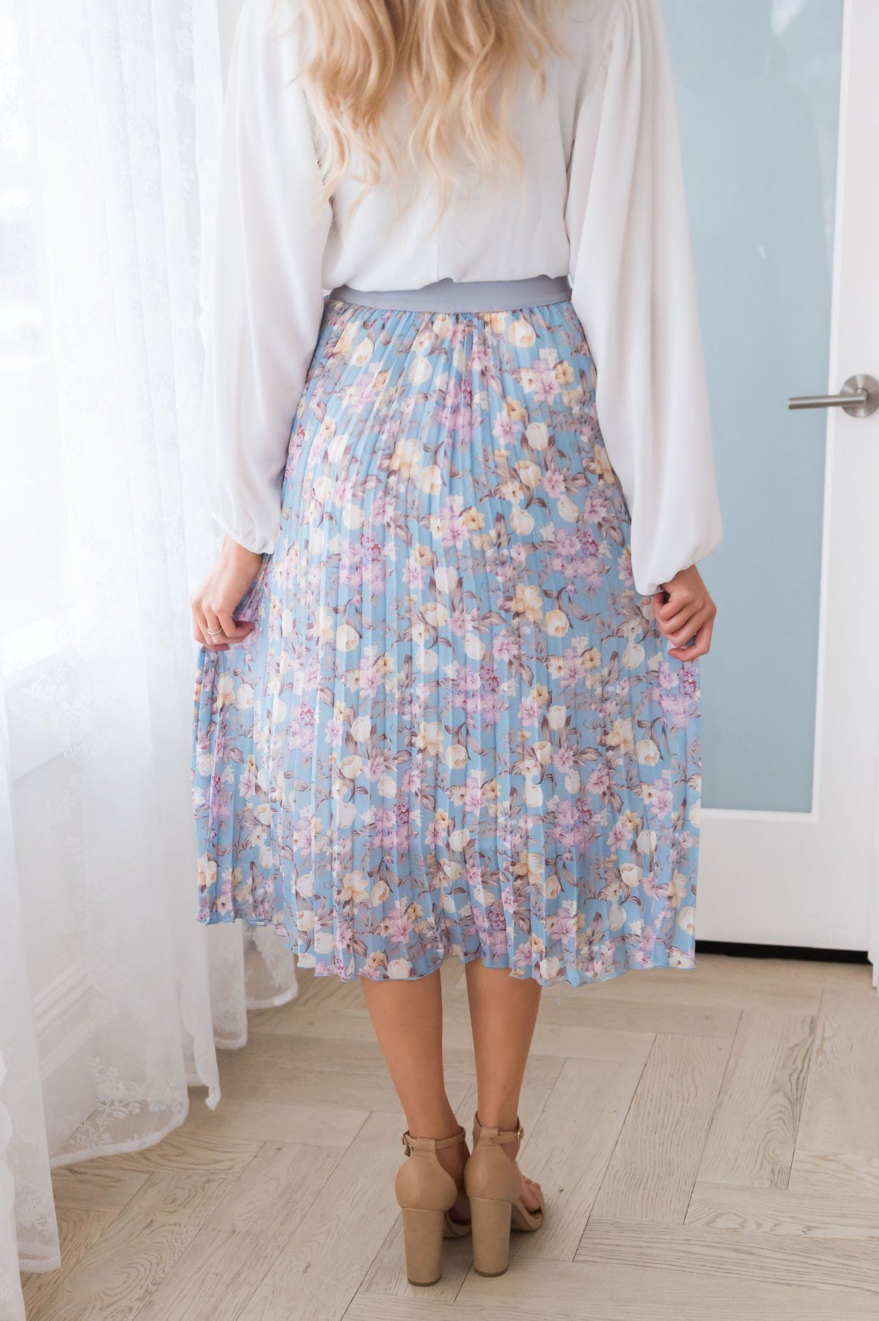 Floral Dreams Modest Pleat Skirt