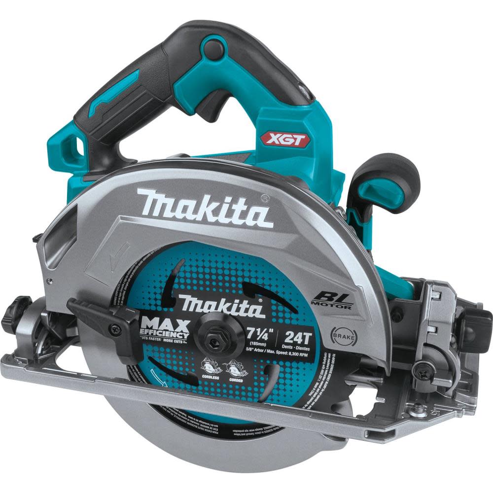 Makita XGT 40V max Circular Saw with Guide Rail Compatible Base 7 1/4， Bare Tool