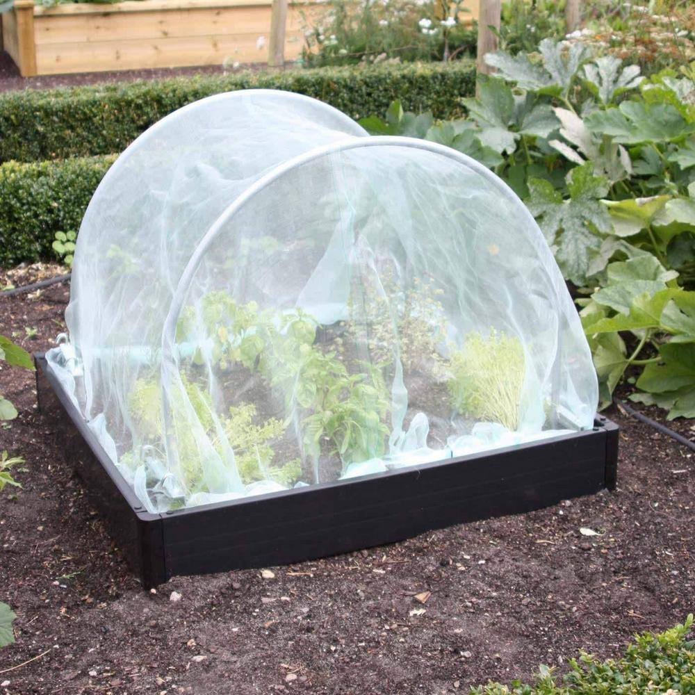 Agfabric 10 ft. x 20 ft. Garden Netting Protect Plants Fruits Flowers Against Bugs Birds and Squirrels White INP10020W