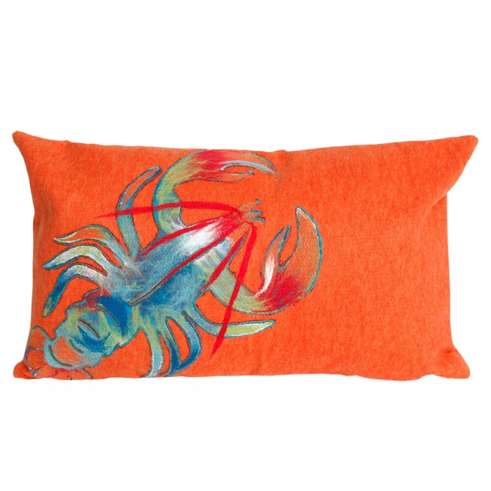 Liora Manne Visions II Lobster Indoor/Outdoor Pillow Orange 12\