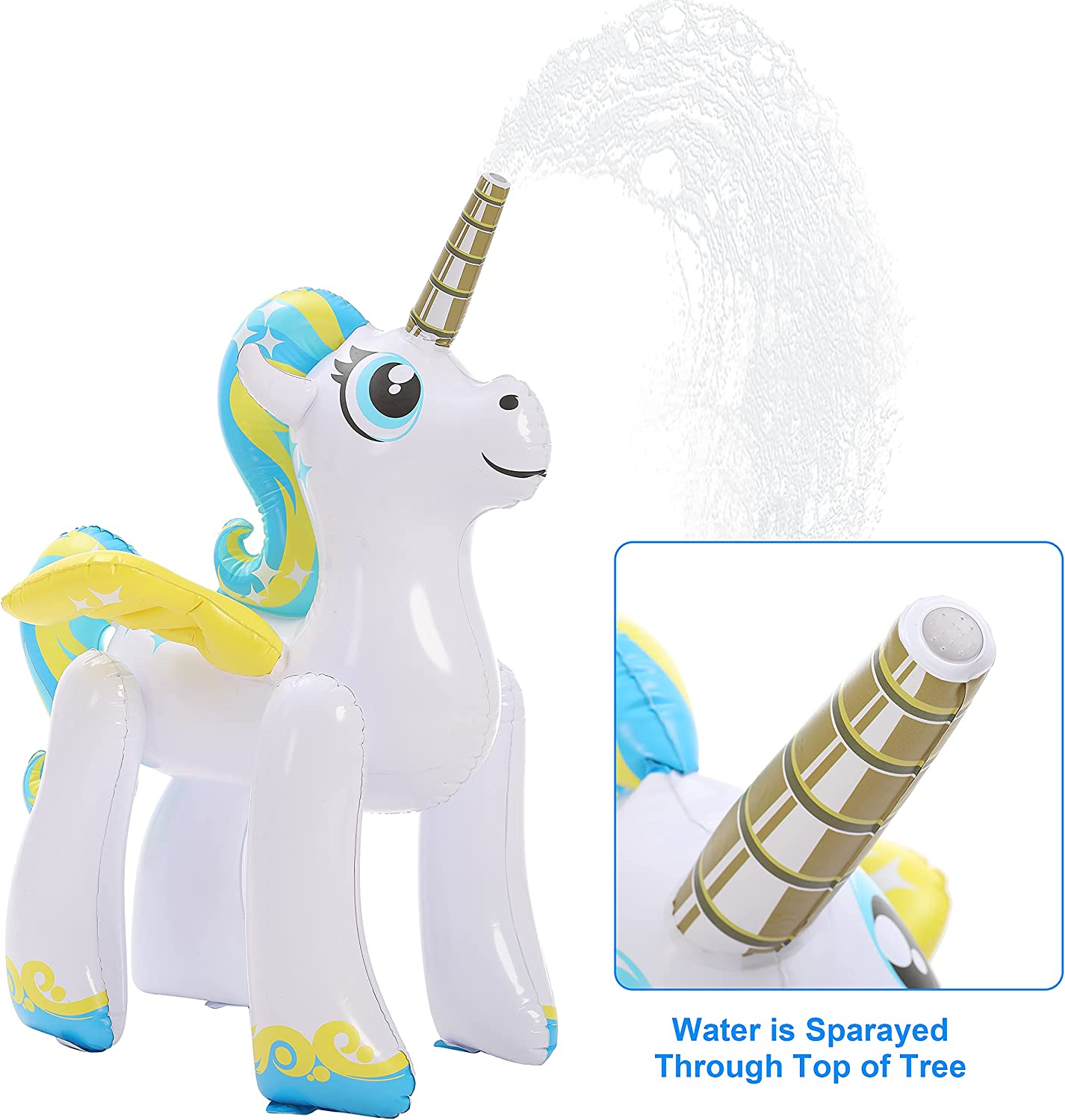 Clearance - Unicorn Yard Sprinkler, Pink and Blue