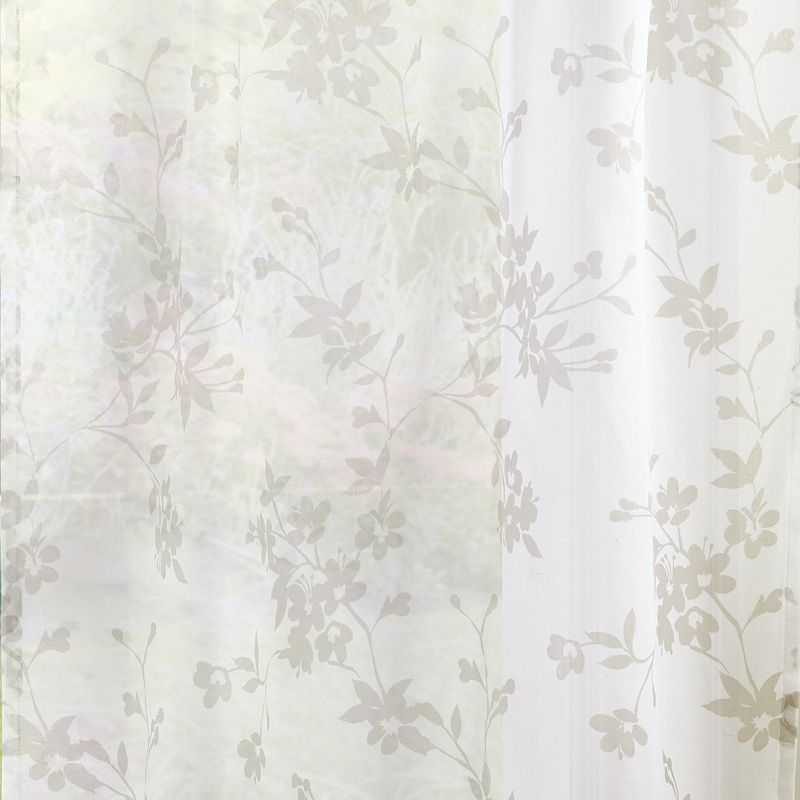 Martha Stewart Bellefield Floral Rod Pocket Tier and Valance Window Curtain Panels