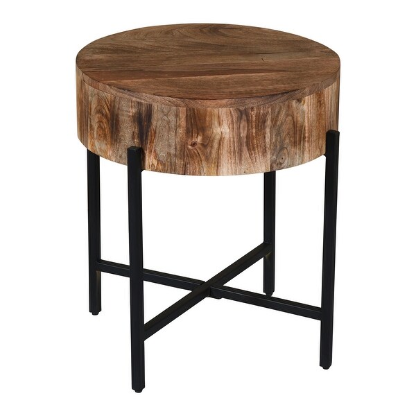 Contemporary Solid Wood Accent Table in Natural