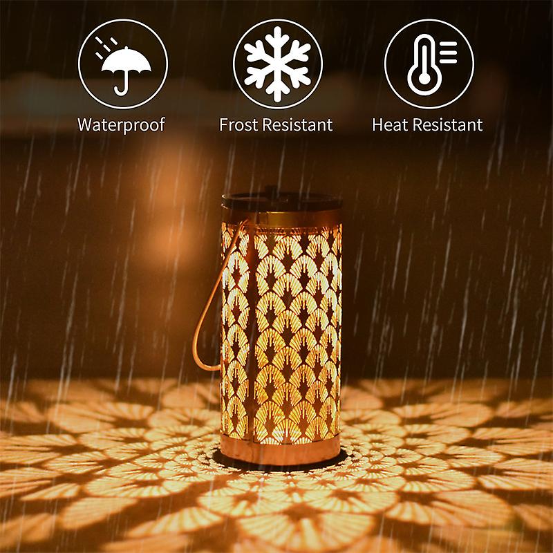 Solar Garden Lights Outdoor Solar Powered Waterproof Decorative Lantern Art Lamp Balcony Decorate Festive Atmosphere Lamp