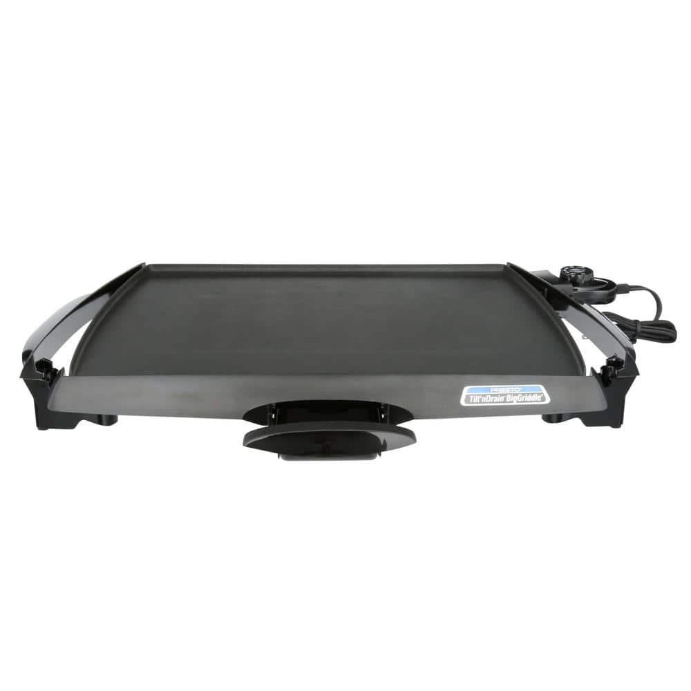 Presto Tilt 'n Drain 285 sq. in. Black Non-Stick Electric Griddle 07046