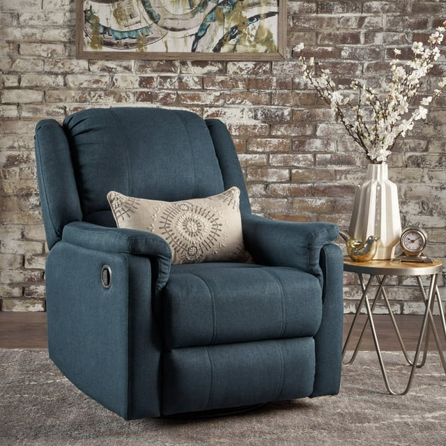 Contemporary Recliner  Swivel Design With Comfy Padded Seat   Contemporary   Recliner Chairs   by Declusia  Houzz