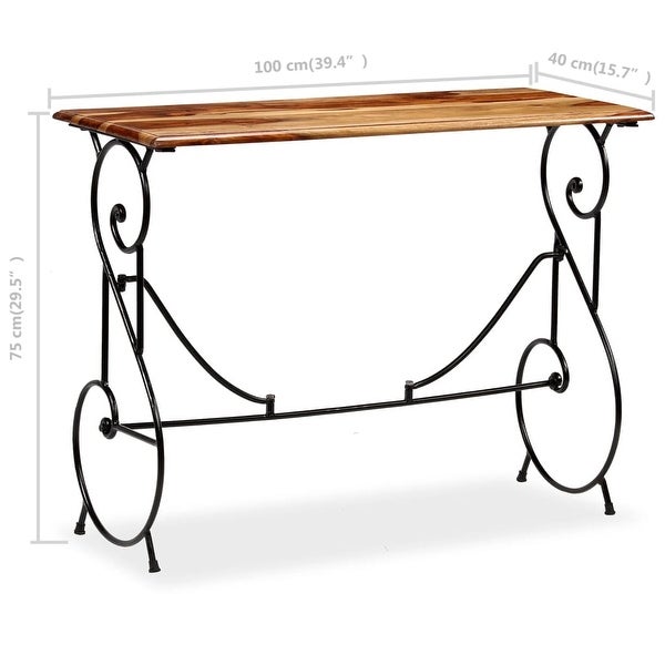 vidaXL Console Table Solid Sheesham Wood 39.4