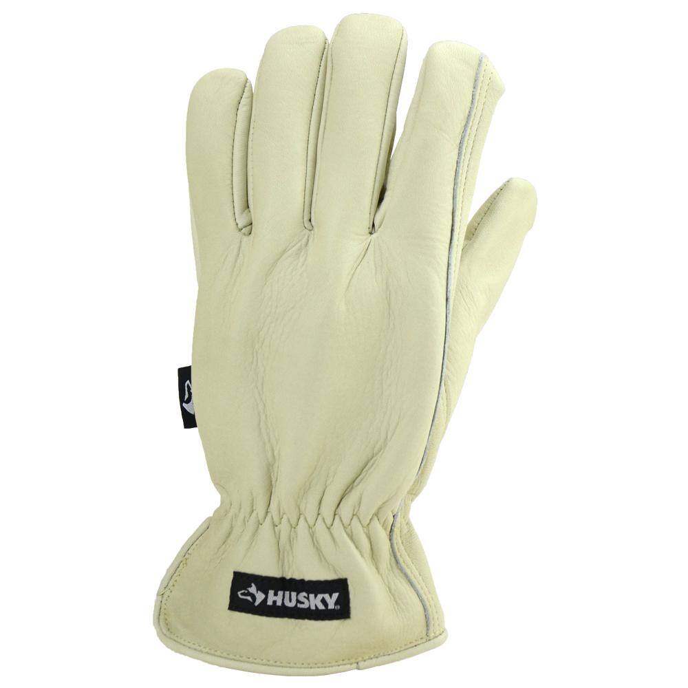 Husky Large Grain Cowhide Water Resistant Leather Work Glove HK86009-LCC6