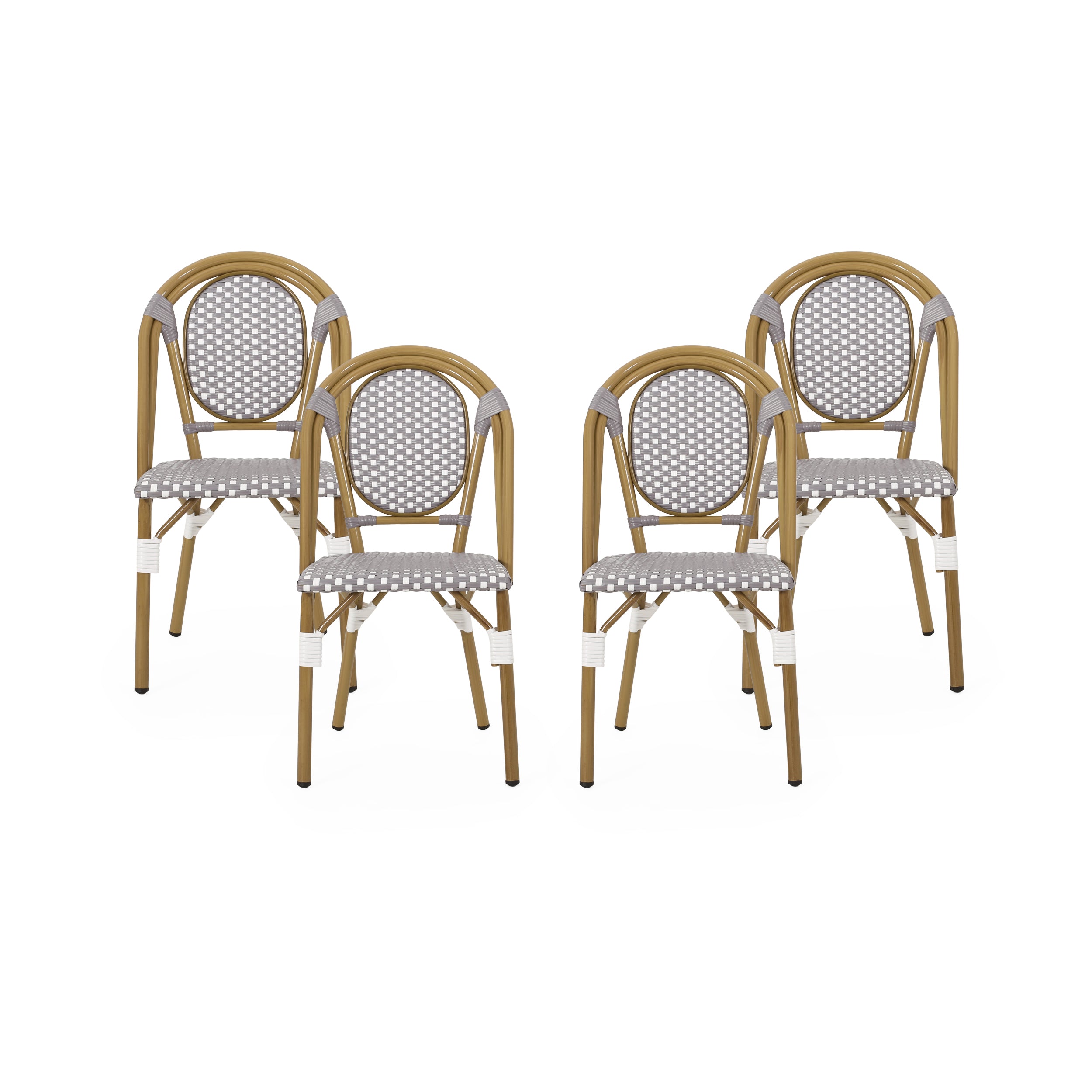 Kazaria Outdoor French Bistro Chairs (Set of 4)