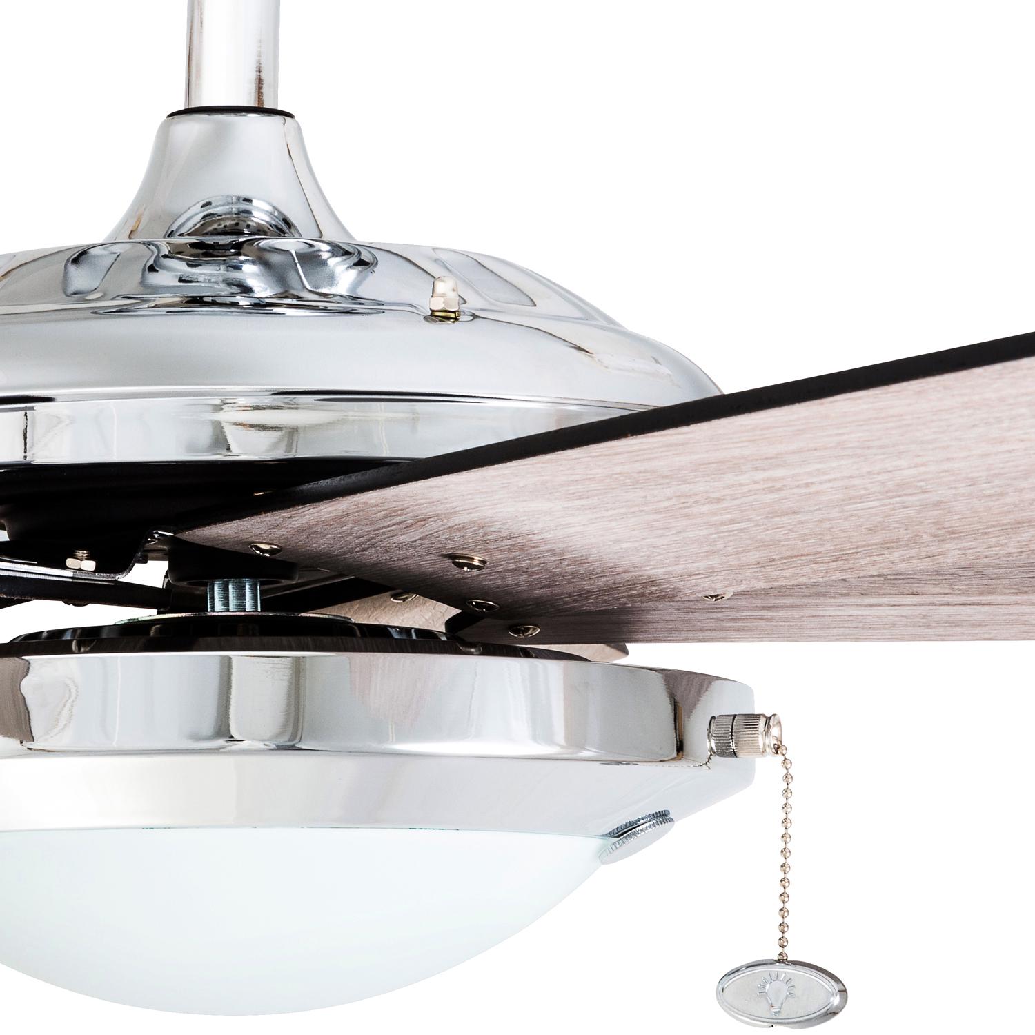 Prominence Home 52 Bolivar 5-Blade Ceiling Fan W/ LED Globe and Reversible Airflow