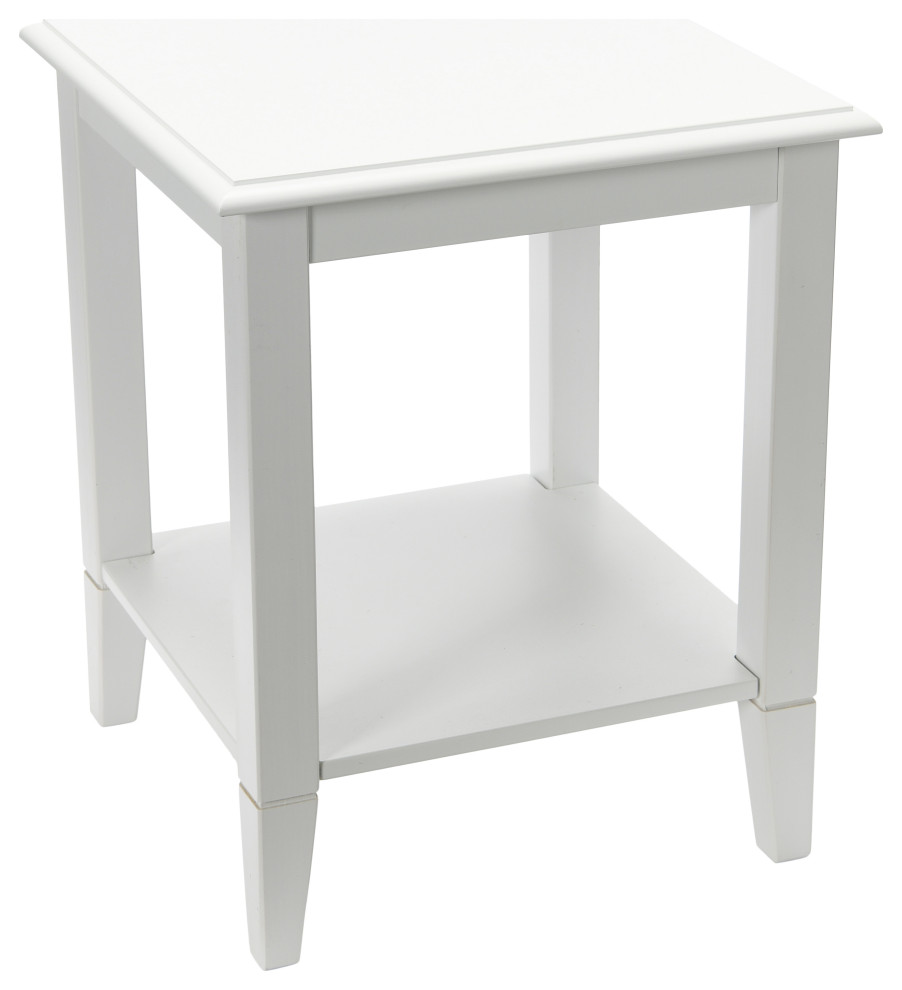 Pleasantville Wood 2 Tier End Table   Transitional   Side Tables And End Tables   by Creative Co op  Houzz