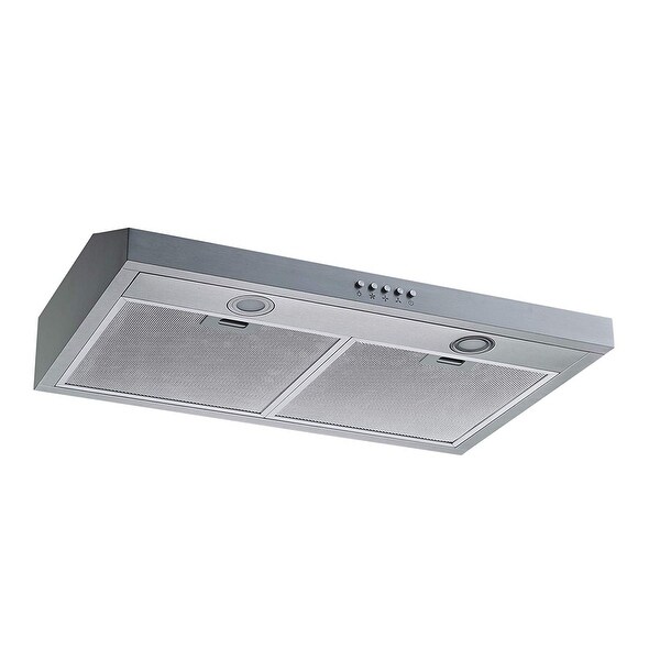 Winflo 30 in. 301 CFM Stainless Steel Under Cabinet Range Hood with Charcoal Filters