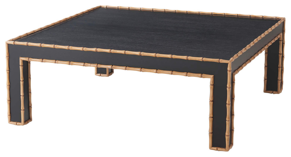 Faux Bamboo Square Cocktail Table   Asian   Coffee Tables   by English Georgian America  Houzz