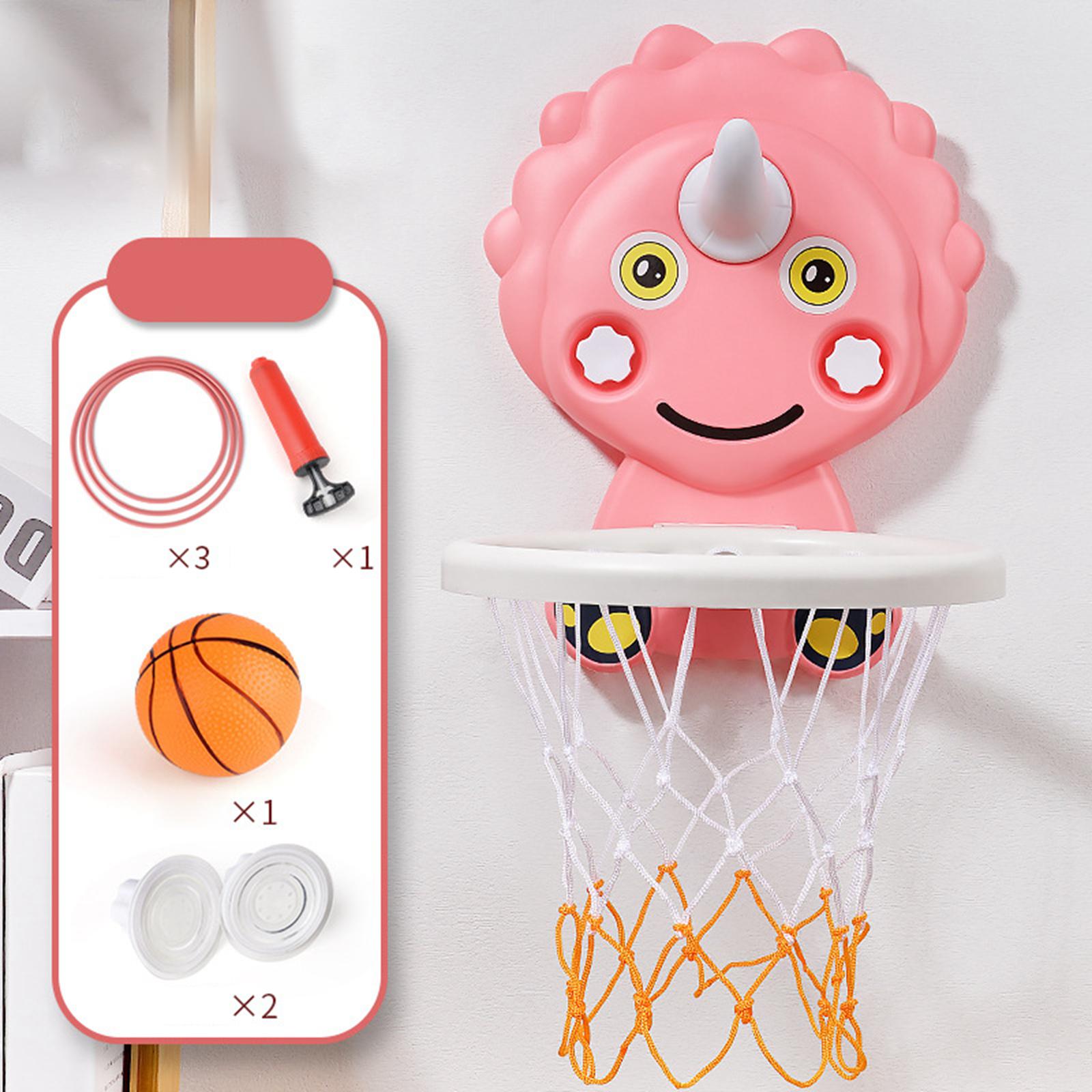 Indoor Mini Basketball Hoop with Accessories Basketball Backboard Toy Early Educational for Home Office Wall Door Adults Gifts Red