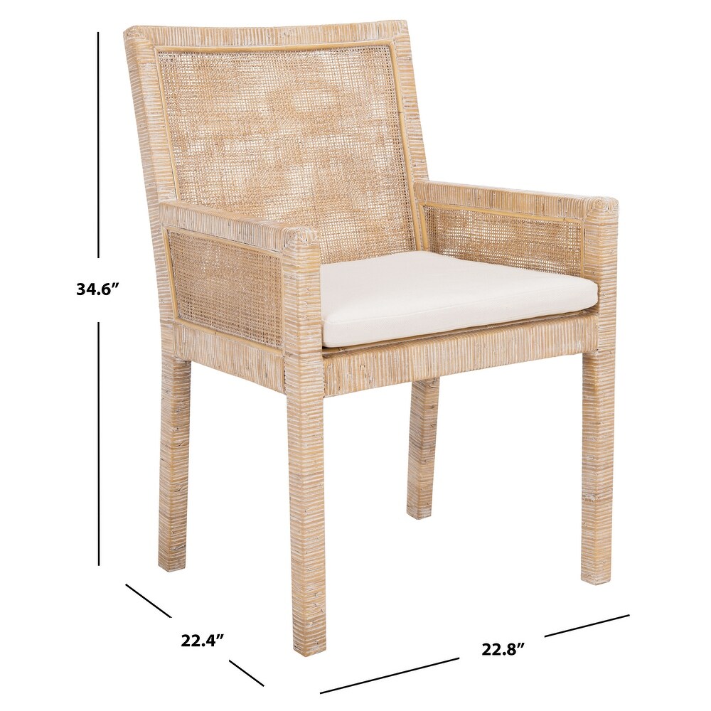 SAFAVIEH Sarai Coastal Accent Chair with Cushion   22.8\