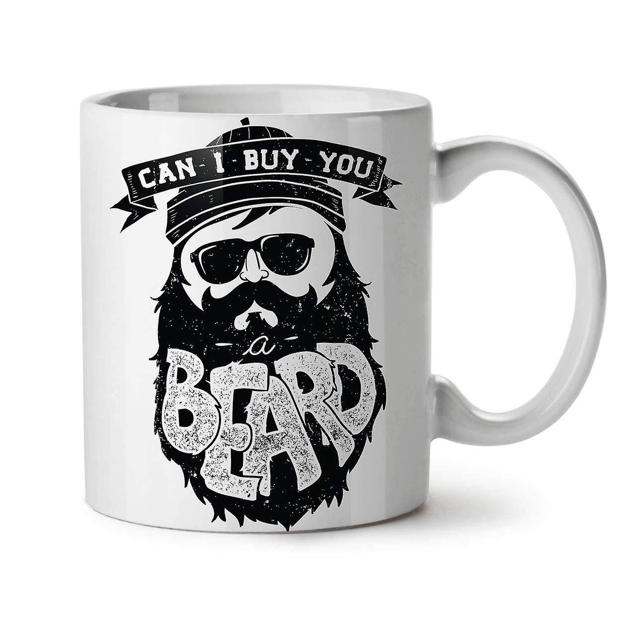 Can I Buy You Beard NEW White Tea Coffee Ceramic Mug 11 oz | Wellcoda