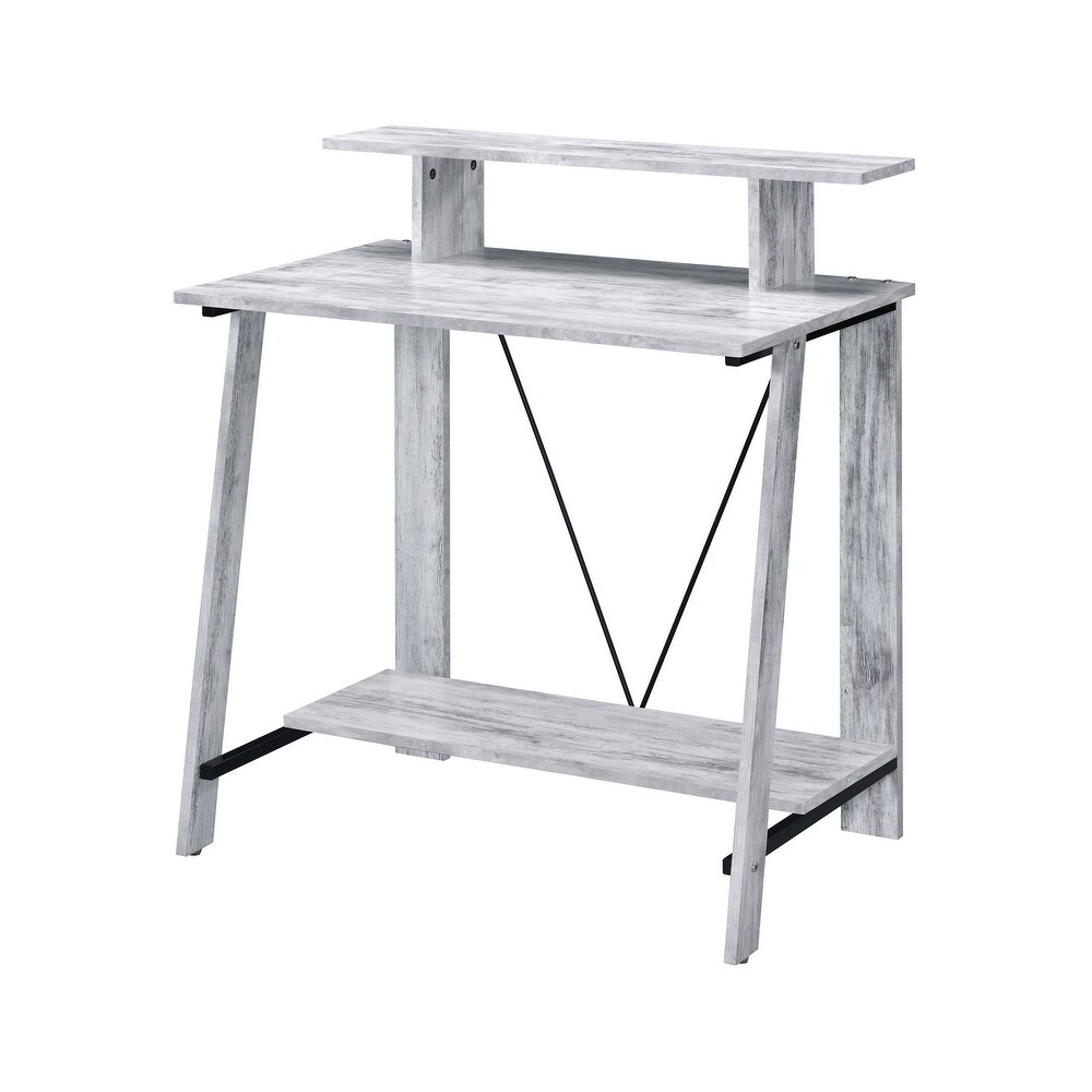 ACME Nypho Writing Desk in Antique White and Black