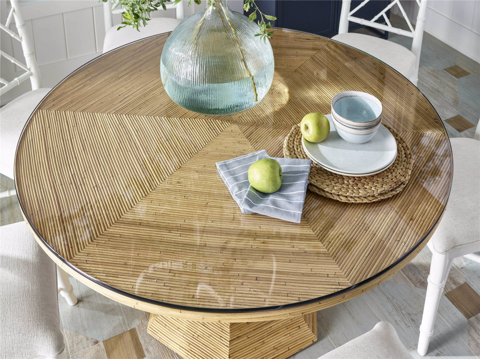 Nantucket Round Dining Table w/Glass Top   Tropical   Outdoor Dining Tables   by Universal Furniture Company  Houzz