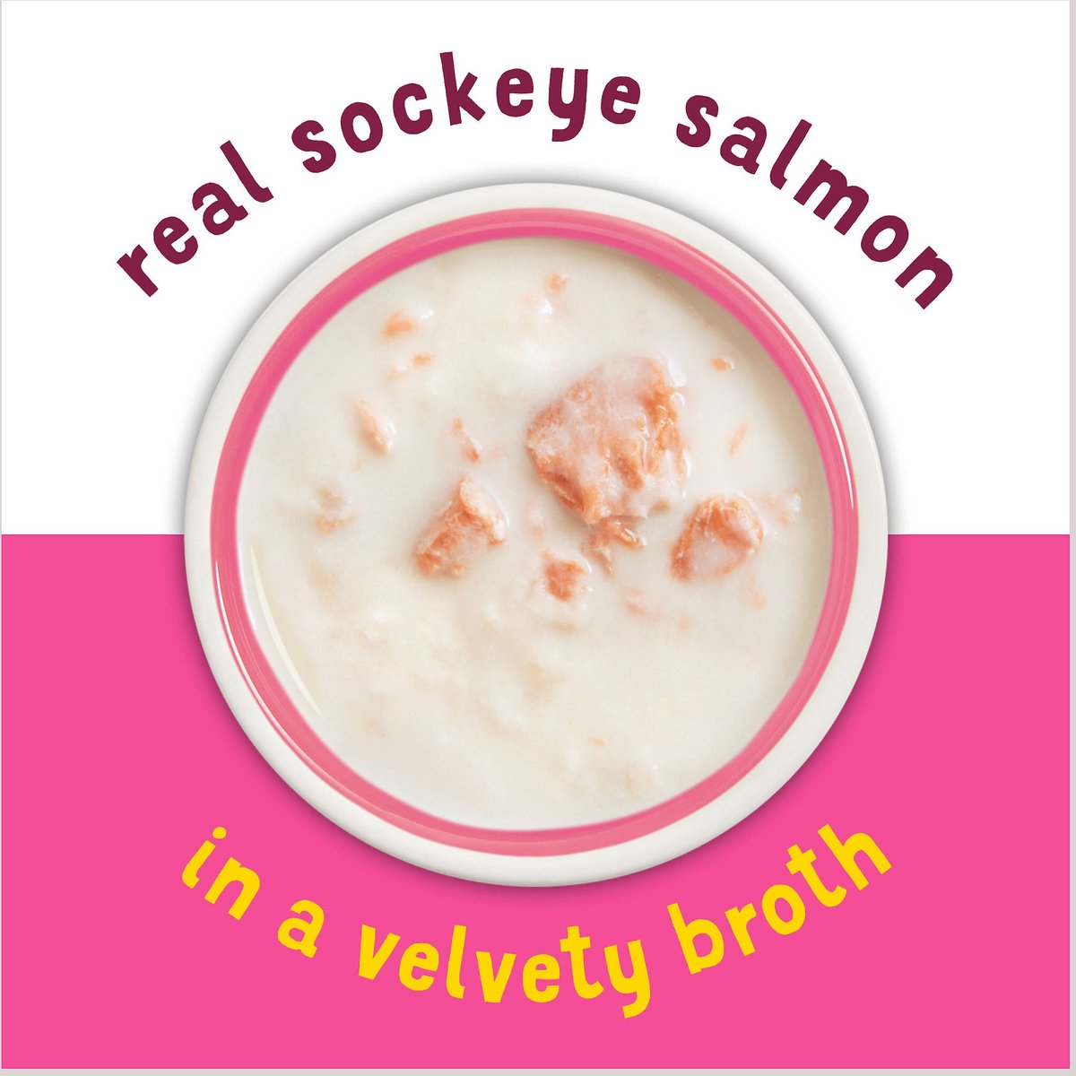 Friskies Lil' Soups with Sockeye Salmon in a Velvety Chicken Broth Cat Food Topper