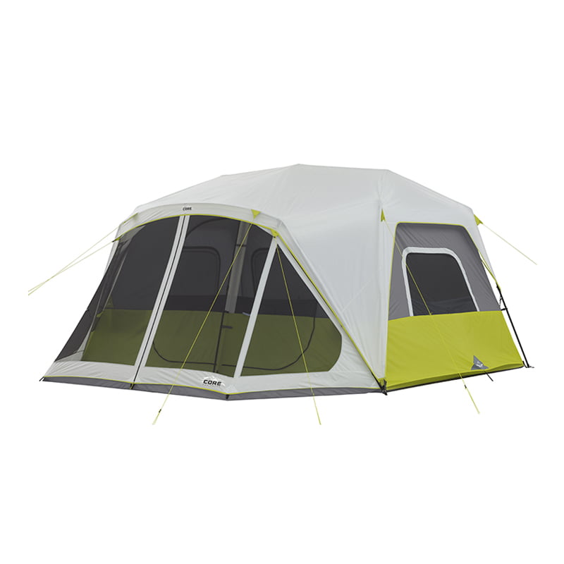 CORE Equipment 10 Person Instant Cabin Tent with Screen Room， 14' x 10'