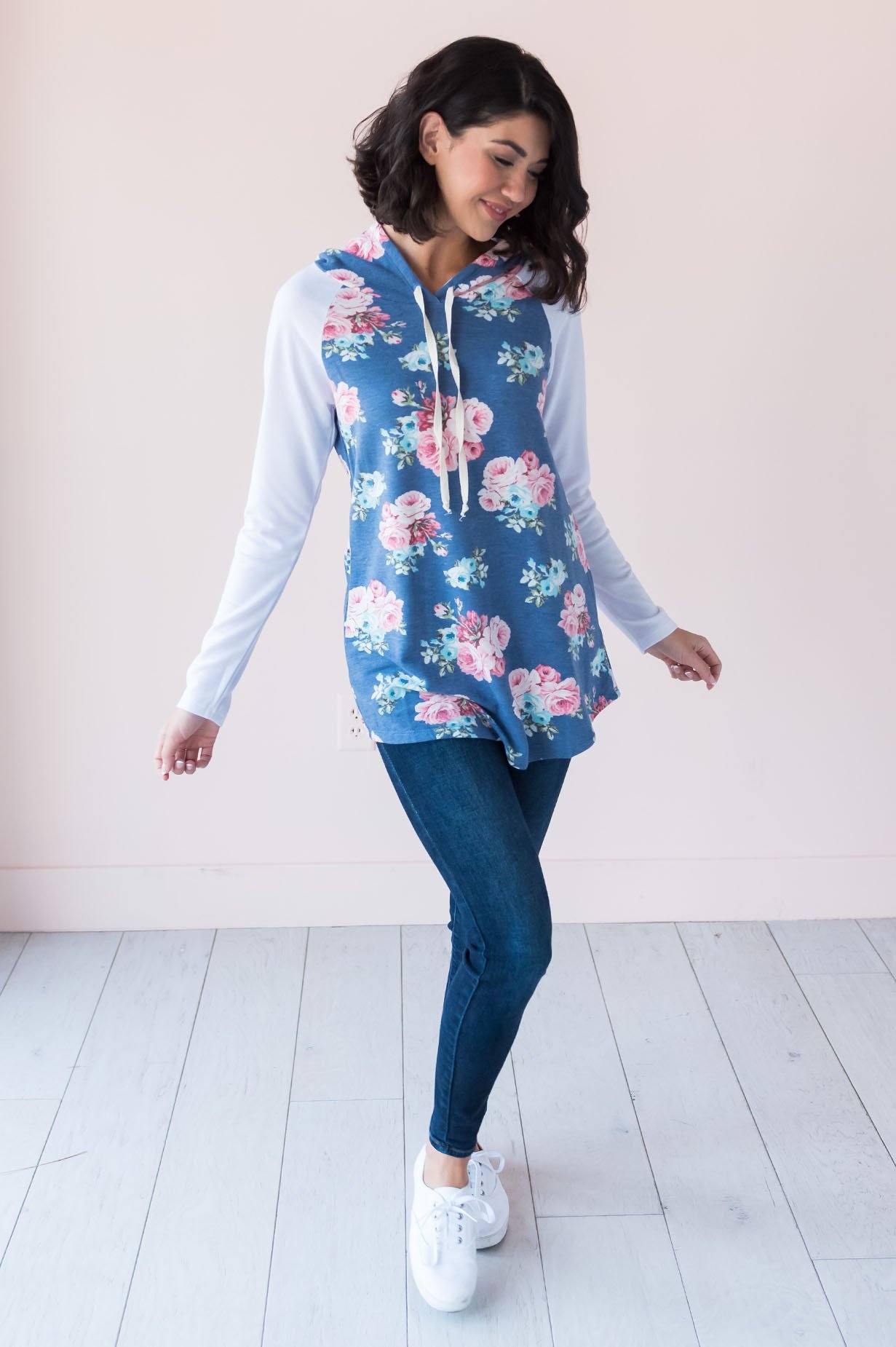 Sweetheart Floral Modest Hoodie