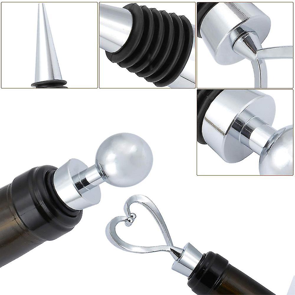 3 Pcs Upscale Bottle Stoppers Alloy Bottle Stoppers