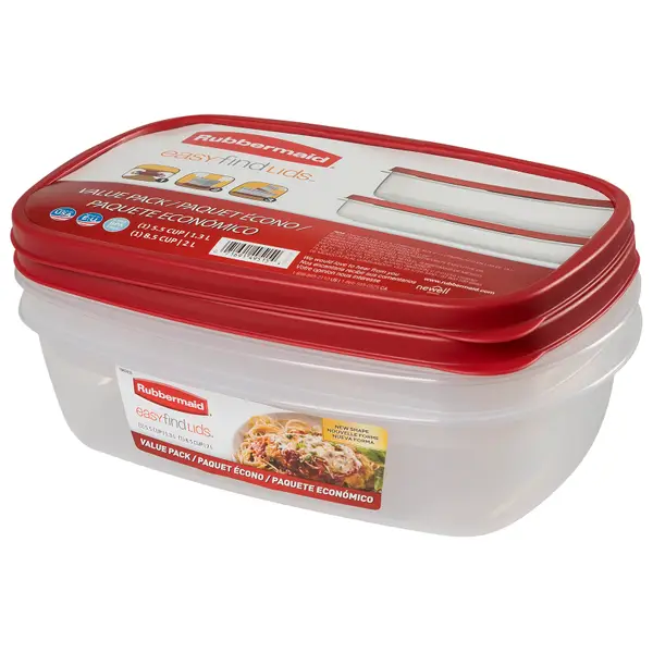 Rubbermaid 5.5 Cup and 8.5 Cup Easy Find Lids Containers Value Pack