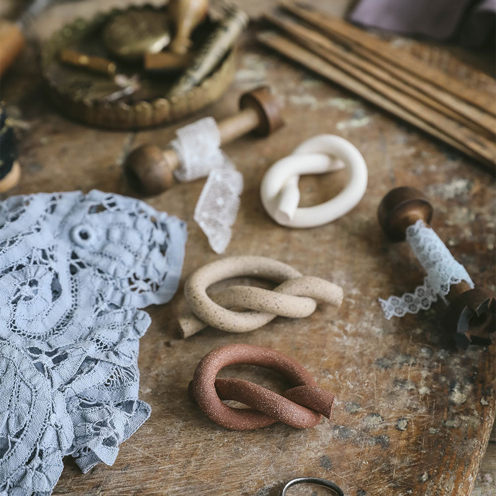 Ceramic Napkin Ring Knot