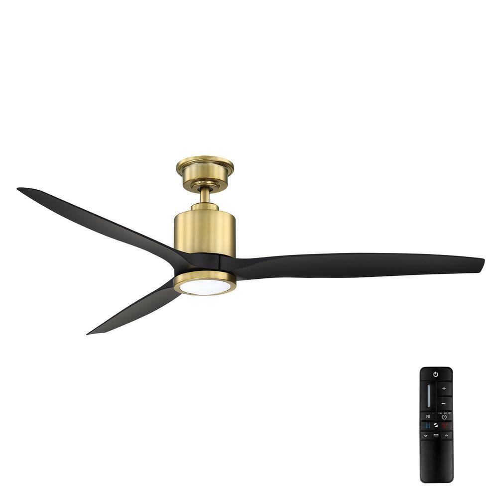 Home Decorators Collection Triplex 60 in. LED Brushed Bronze Ceiling Fan with Light YG749-BRB