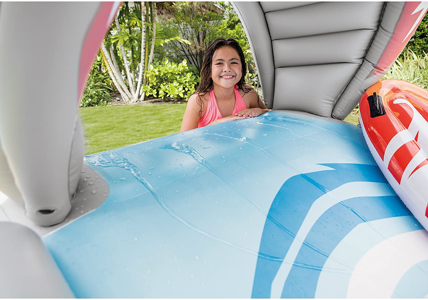 Terra 57159EP Surf 'N Slide Unique 15-Foot-Long Inflatable Kids Splash Play Center Shark Water Slide For Outdoor