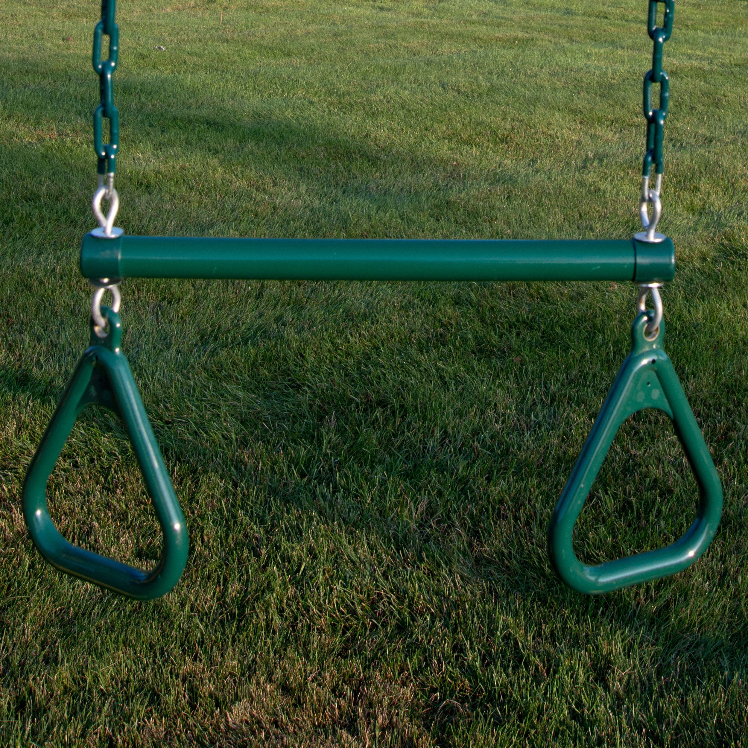 Swing-N-Slide 2 Green Extreme-Duty Swing Seats with Chains and Extreme-Duty Ring/Trapeeze Bar Combo