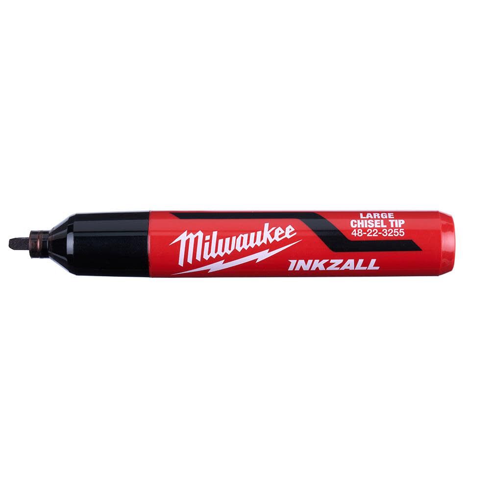 Milwaukee INKZALL Large Chisel Tip Black Marker 48-22-3255 from Milwaukee