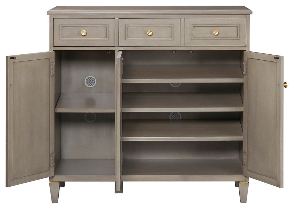 Dauphin Handpainted Entryway Storage Cabinet   Transitional   Accent Chests And Cabinets   by Jennifer Taylor Home  Houzz