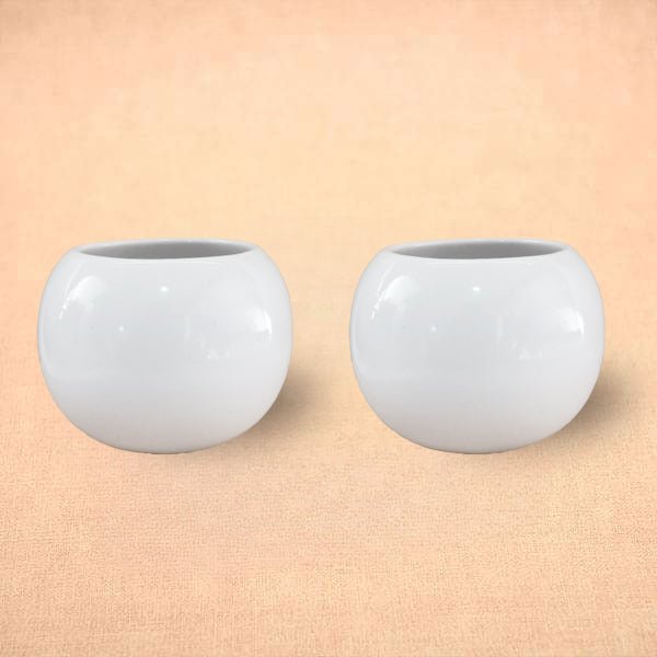 3 inch (7 cm) Round Ball Ceramic Pot