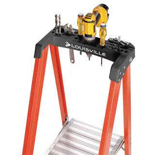 Louisville Ladder 8 ft. Fiberglass Pinnacle PRO Platform Ladder with 375 lbs. Load Capacity Type IAA Duty Rating FXP1808HD