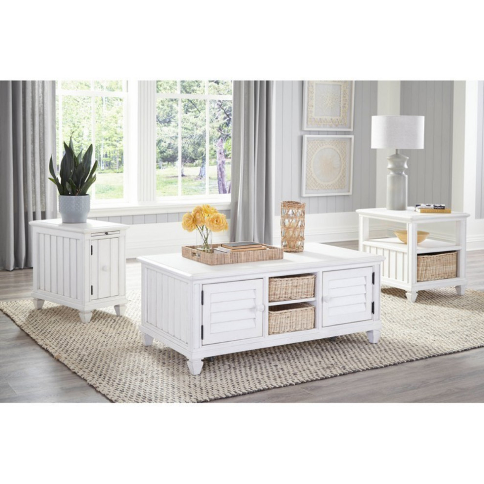 Cane Bay Chairside Table   Farmhouse   Side Tables And End Tables   by Sideboards and Things  Houzz