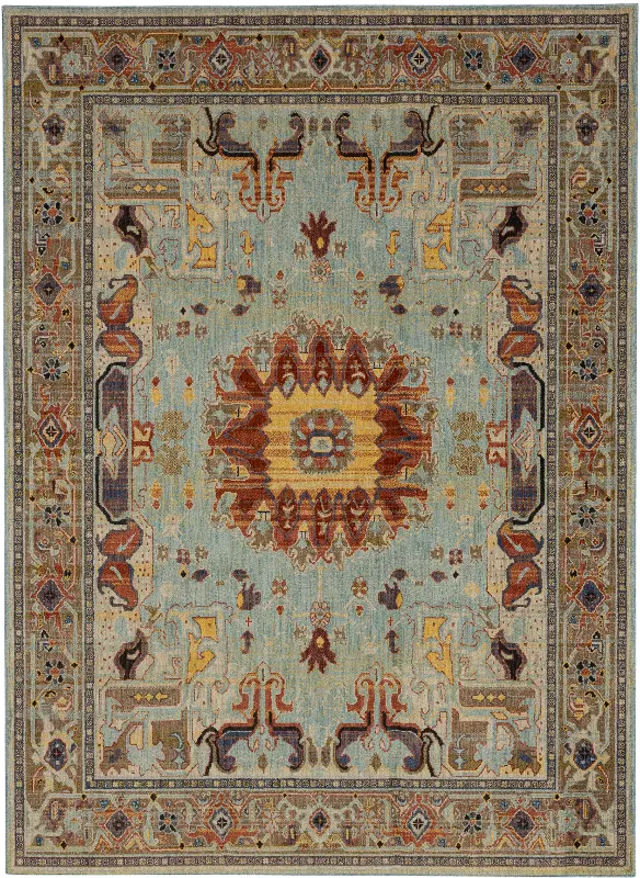 Pandora 5 x 8 Covetous Blue Area Rug