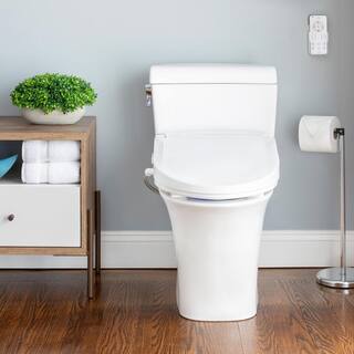 Brondell Swash Select EM617 Electric Bidet Seat for Round Toilets in White with Warm Air Dryer EM617-RW