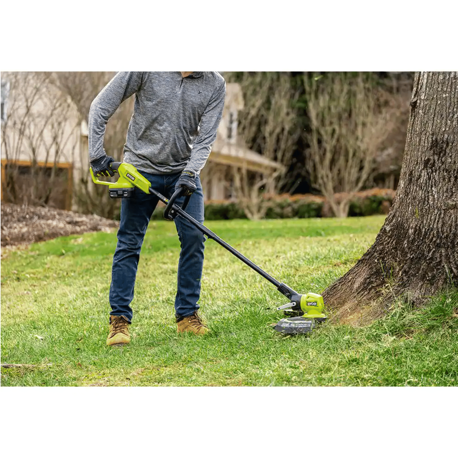 Ryobi ONE+ 18V 13 in. Cordless Battery String Trimmer/Edger (Tool Only)