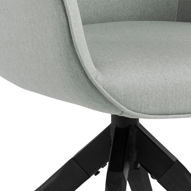 Arden Swivel Dining Chair - Grey & Black