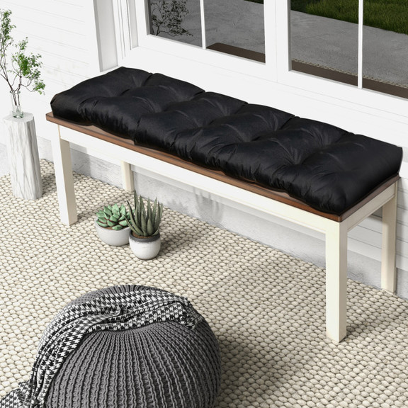 Costway 41879256 Indoor Outdoor Tufted Bench Cushi...