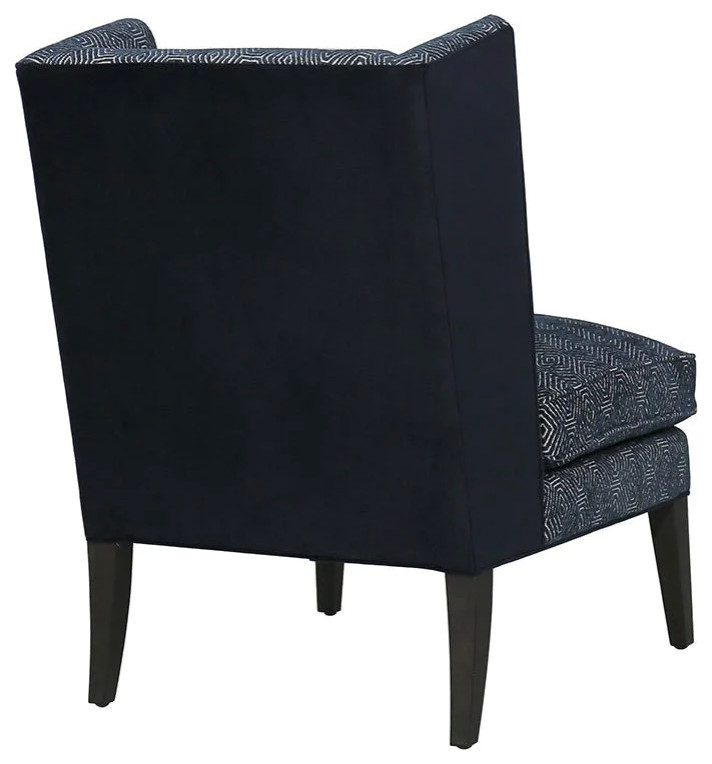 Nasser Lounge Chair  Fuego Navy/Abbington Navy   Transitional   Armchairs And Accent Chairs   by Peachtree Fine Furniture  Houzz